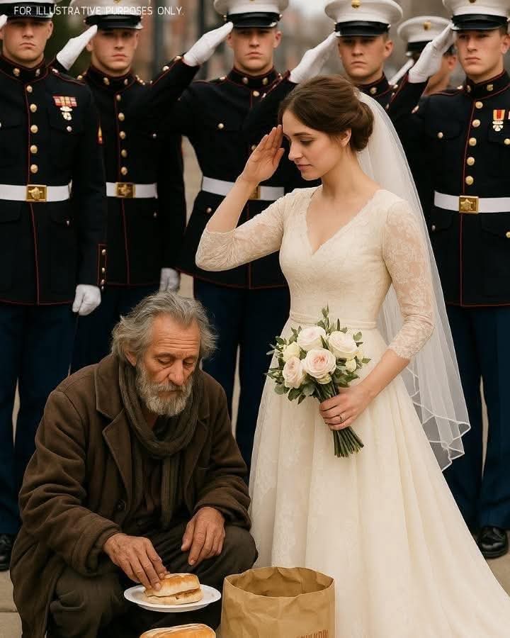 A Quiet Homeless Man Watched Her Wedding from Afar—Then 12 Marines in Full Uniform Showed Up and Changed Everything 4 A Quiet Homeless Man Watched Her Wedding from Afar—Then 12 Marines in Full Uniform Showed Up and Changed Everything