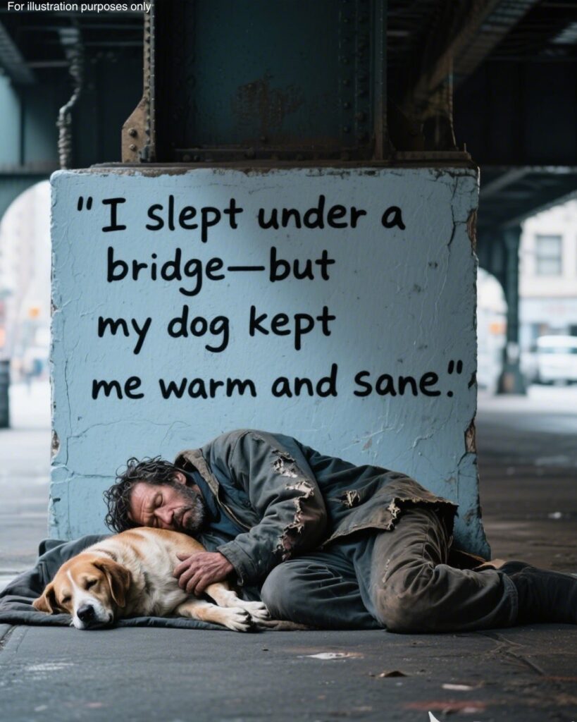 “Living Under a Bridge, I Found Hope in the Warmth of My Dog” - 2025 3 hope
