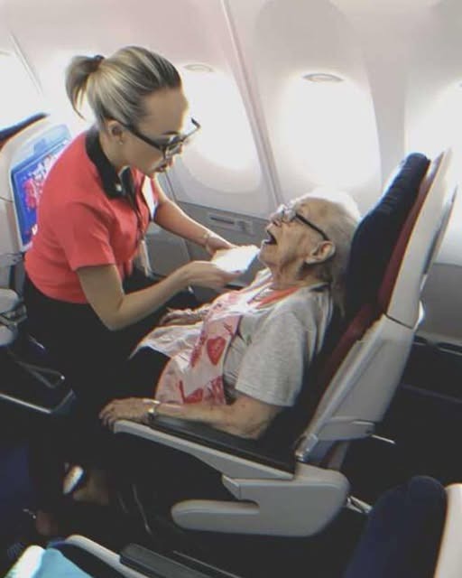 Flight Attendant Saves 62 Year Old Woman
