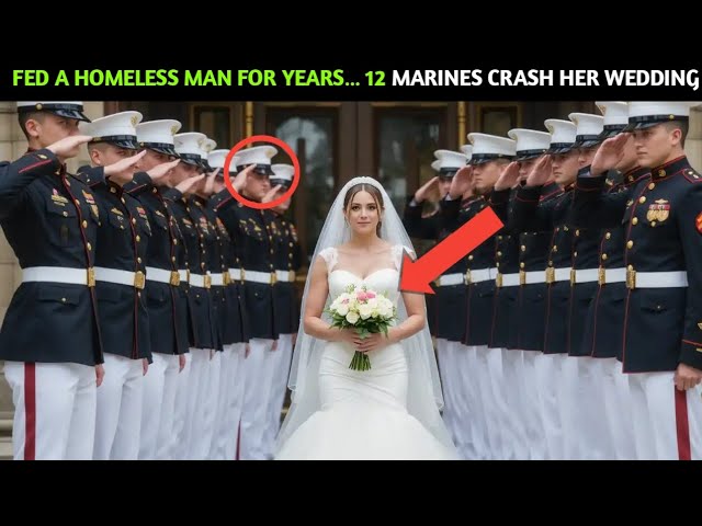 A Quiet Homeless Man Watched Her Wedding from Afar—Then 12 Marines in Full Uniform Showed Up and Changed Everything 5 A Quiet Homeless Man Watched Her Wedding from Afar—Then 12 Marines in Full Uniform Showed Up and Changed Everything