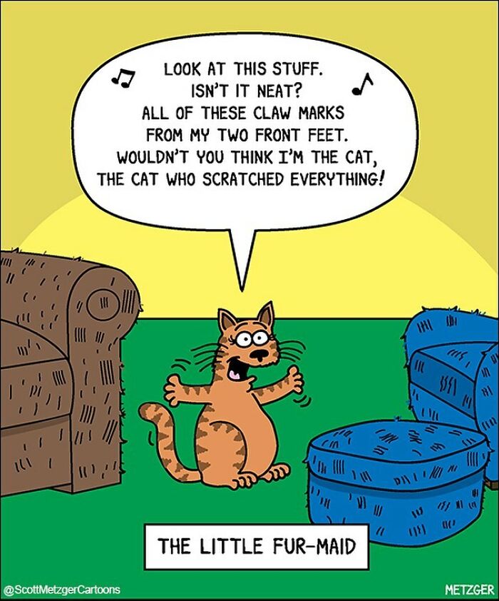 20 Best Humorous Comics That Will Keep You Laughing 19 This man has been creating cat drawings for over 25 years and here are his newest ones 6565b91338fac 700