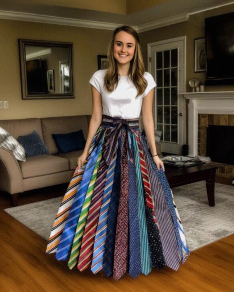 My Stepmom Destroyed the Skirt I Sewed from My Late Dad’s Ties — But Karma Hit Our House That Very Night - 2025 2 My Stepmom Destroyed the Skirt I Sewed from My Late Dad’s Ties — But Karma Hit Our House That Very Night - 2025