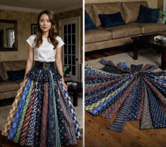 My Stepmom Destroyed the Skirt I Sewed from My Late Dad’s Ties — But Karma Hit Our House That Very Night - 2025 4 592744293 1264317419068039 6134933678705730948 n