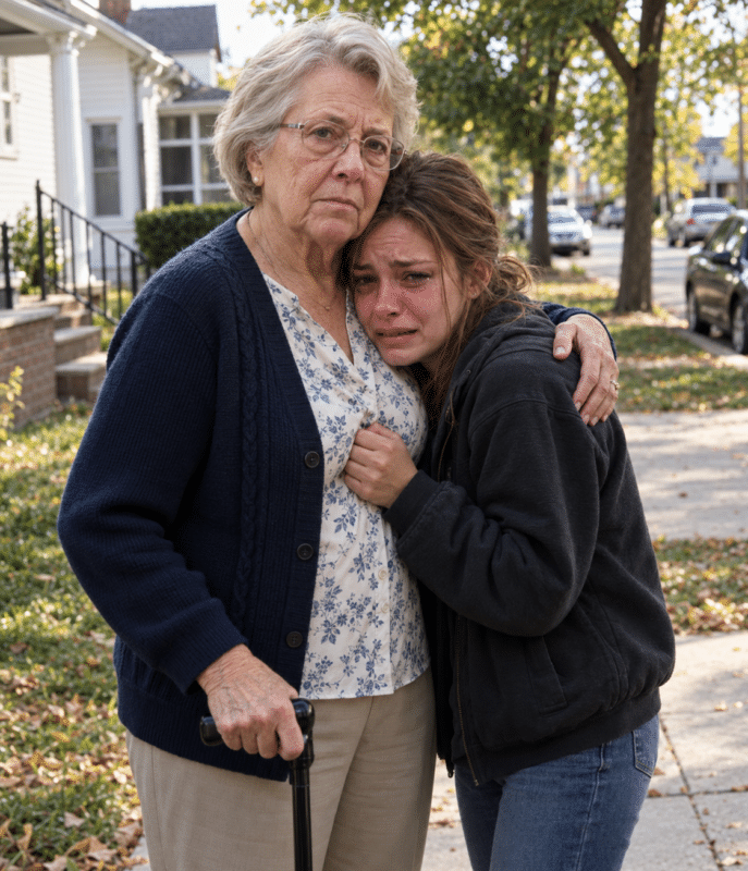 I Put My Cane Between a Terrified Teenage Girl and the Man Following Her Down the Street—One Hour Later, He Stood Up at My Daughter’s Dinner Table, Shook My Hand, and Called Himself Her Fiancé